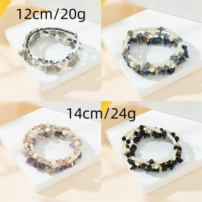 Casual Simple Style Irregular Round Beaded Women's Bracelets