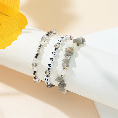 Casual Simple Style Irregular Round Beaded Women's Bracelets