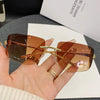 Casual Simple Style Jaguar Pc Special-Shaped Mirror Frameless Women'S Sunglasses