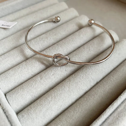 Casual Simple Style Knot Iron Wholesale Bangle