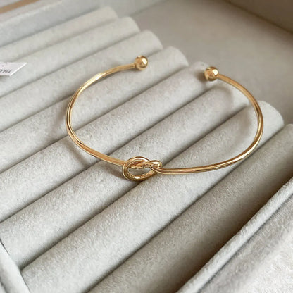 Casual Simple Style Knot Iron Wholesale Bangle