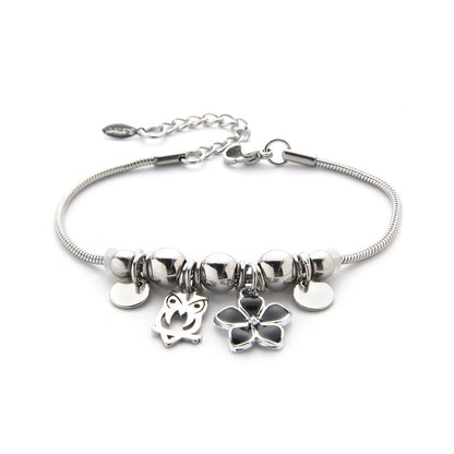 Casual Simple Style Leaf Owl Flower Alloy Wholesale Bracelets