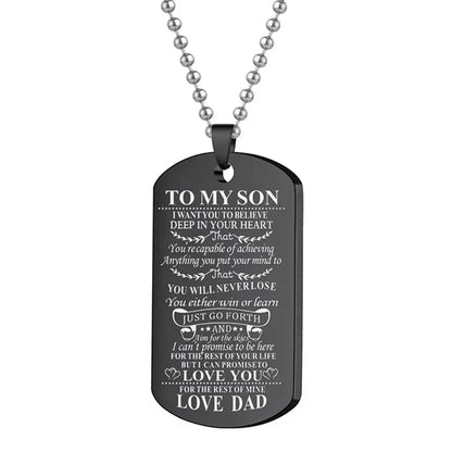 Casual Simple Style Letter 304 Stainless Steel Iron Carving Silver Plated Men'S Pendant Necklace