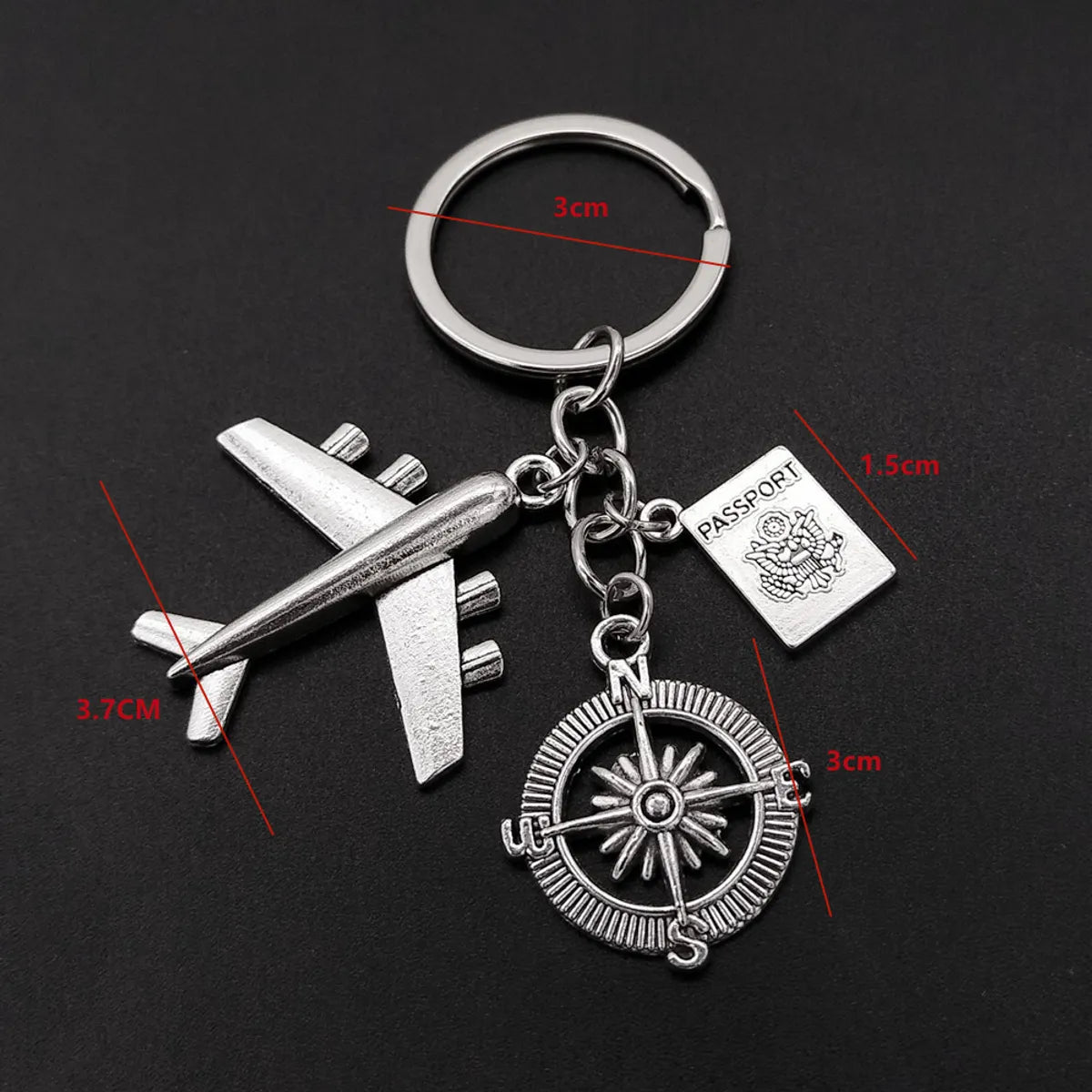 Casual Simple Style Letter Airplane Alloy Plating Keychain