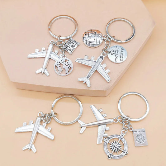 Casual Simple Style Letter Airplane Alloy Plating Keychain