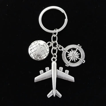 Casual Simple Style Letter Airplane Alloy Plating Keychain