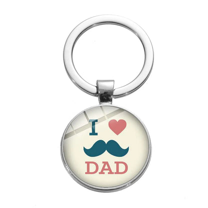 Casual Simple Style Letter Alloy Buckle Inlay Glass Father'S Day Bag Pendant Keychain