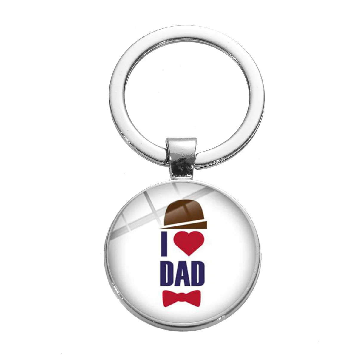 Casual Simple Style Letter Alloy Buckle Inlay Glass Father'S Day Bag Pendant Keychain