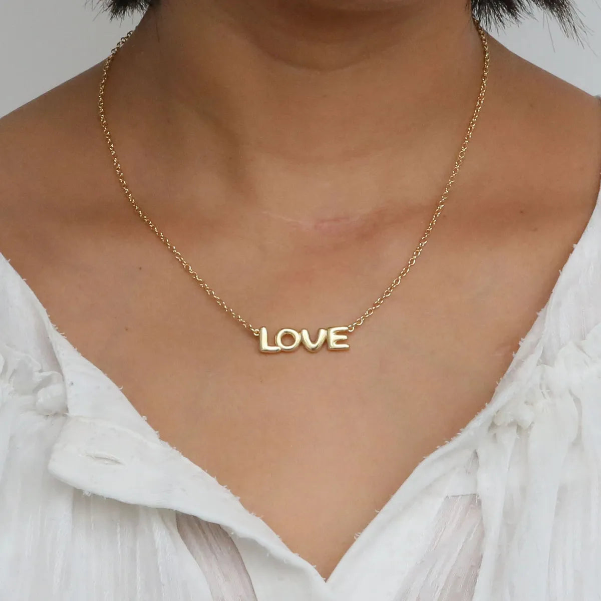 Casual Simple Style Letter Brass Pendant Necklace 1 Piece