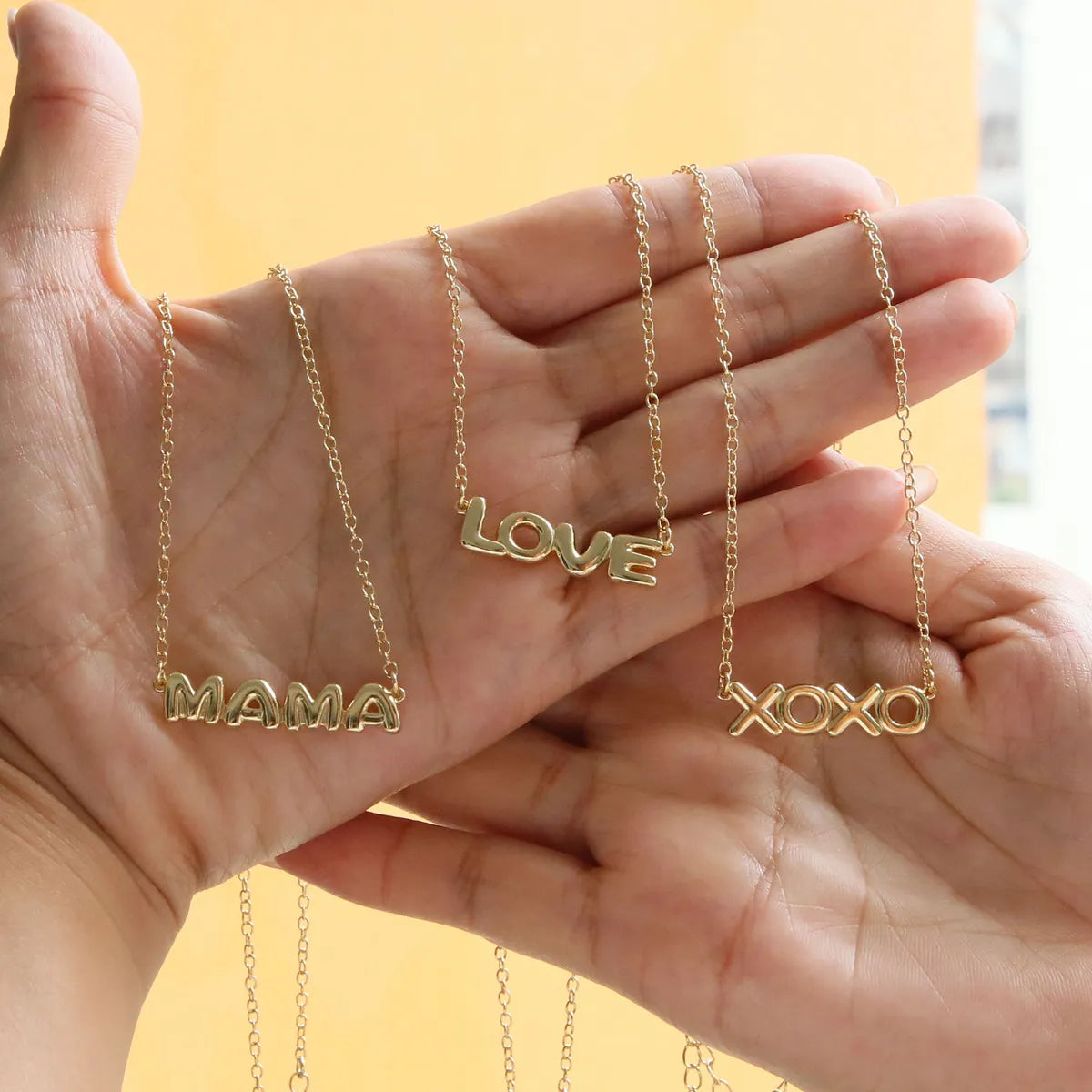 Casual Simple Style Letter Brass Pendant Necklace 1 Piece