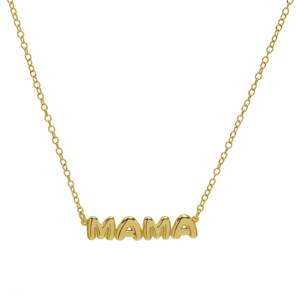 Casual Simple Style Letter Brass Pendant Necklace 1 Piece