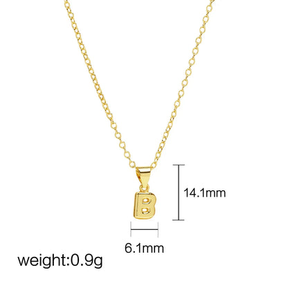 Casual Simple Style Letter Brass Pendant Necklace 1 Piece