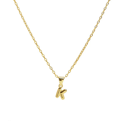 Casual Simple Style Letter Brass Pendant Necklace 1 Piece