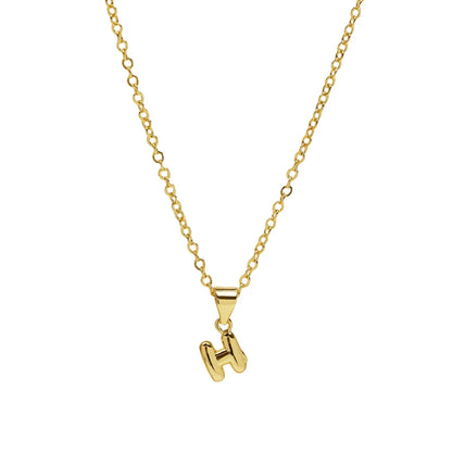 Casual Simple Style Letter Brass Pendant Necklace 1 Piece