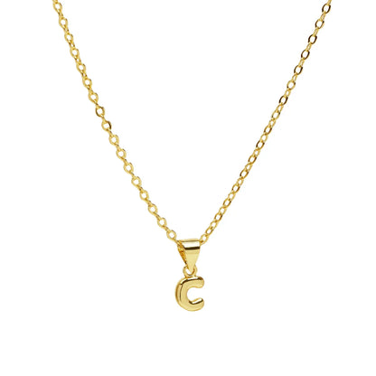 Casual Simple Style Letter Brass Pendant Necklace 1 Piece