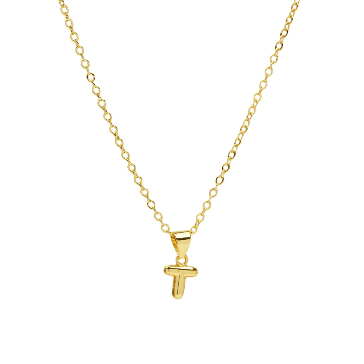 Casual Simple Style Letter Brass Pendant Necklace 1 Piece