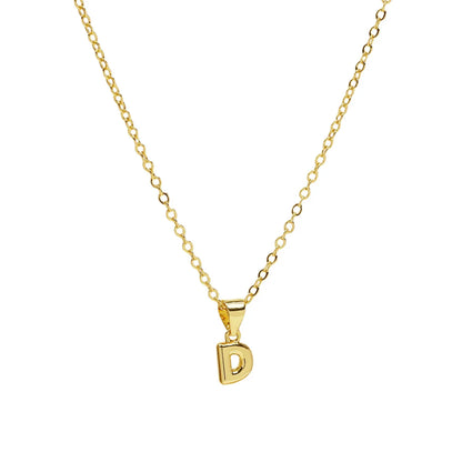 Casual Simple Style Letter Brass Pendant Necklace 1 Piece