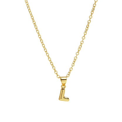 Casual Simple Style Letter Brass Pendant Necklace 1 Piece