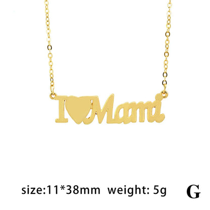 Casual Simple Style Letter Copper Inlaid Zircon Pendant Necklace 1 Piece