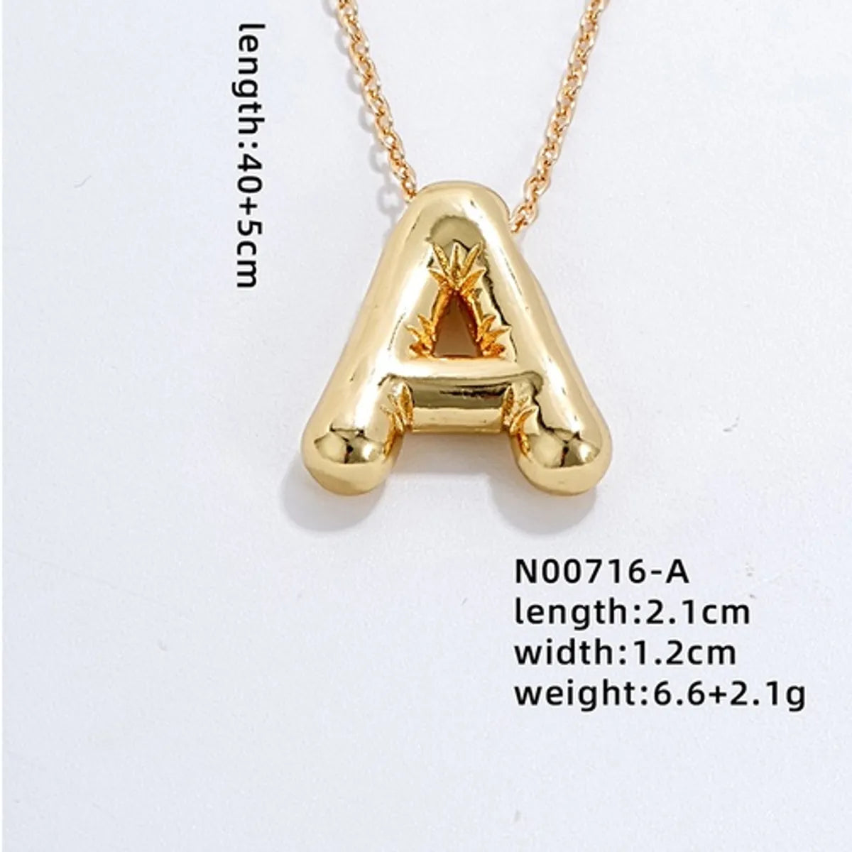 Casual Simple Style Letter Copper Pendant Necklace In Bulk