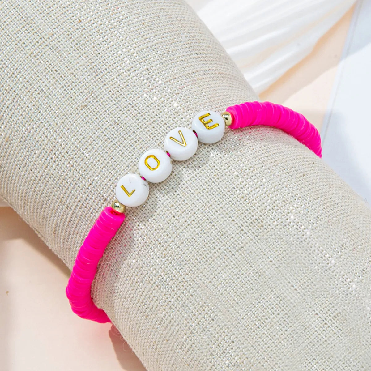 Casual Simple Style Letter Flower Alloy Soft Clay Wholesale Bracelets