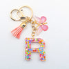 Casual Simple Style Letter Flower Butterfly Plastic Resin Sequins Epoxy Bag Pendant Keychain