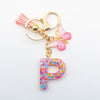 Casual Simple Style Letter Flower Butterfly Plastic Resin Sequins Epoxy Bag Pendant Keychain