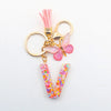 Casual Simple Style Letter Flower Butterfly Plastic Resin Sequins Epoxy Bag Pendant Keychain