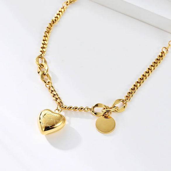 Casual Simple Style Letter Heart Shape 304 Stainless Steel 18K Gold Plated Bracelets In Bulk