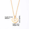 304 Stainless Steel Casual Simple Style Plating Inlay Letter Heart Shape Shell Pendant Necklace