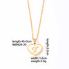 304 Stainless Steel Casual Simple Style Plating Inlay Letter Heart Shape Shell Pendant Necklace