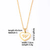 304 Stainless Steel Casual Simple Style Plating Inlay Letter Heart Shape Shell Pendant Necklace