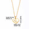 304 Stainless Steel Casual Simple Style Plating Inlay Letter Heart Shape Shell Pendant Necklace