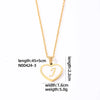 304 Stainless Steel Casual Simple Style Plating Inlay Letter Heart Shape Shell Pendant Necklace