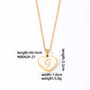 304 Stainless Steel Casual Simple Style Plating Inlay Letter Heart Shape Shell Pendant Necklace