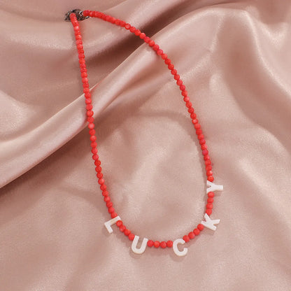 Casual Simple Style Letter Shell Wholesale Necklace