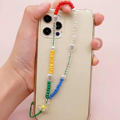 Casual Simple Style Letter Star Heart Shape Arylic Beaded Mobile Phone Chain