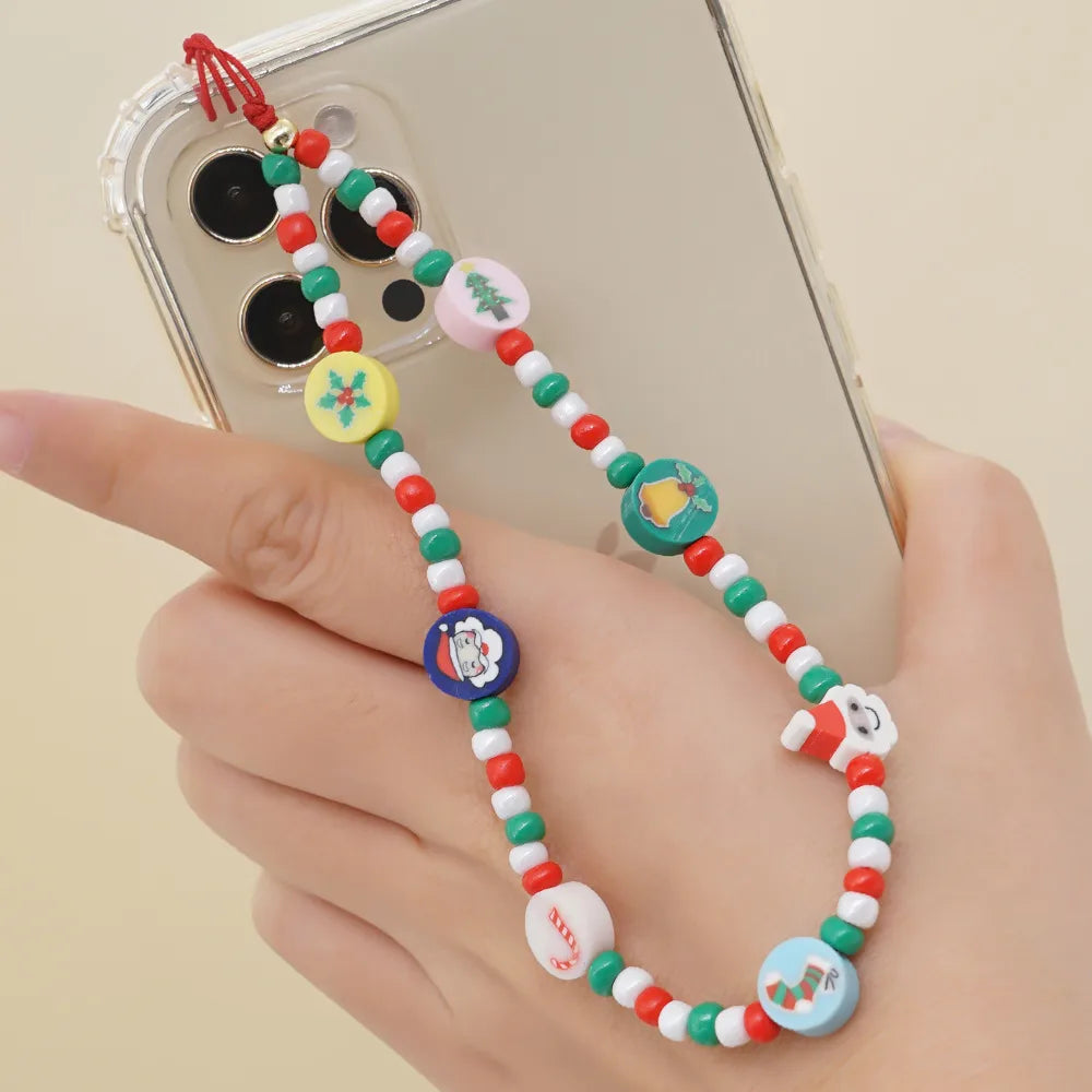 Casual Simple Style Letter Star Heart Shape Arylic Beaded Mobile Phone Chain