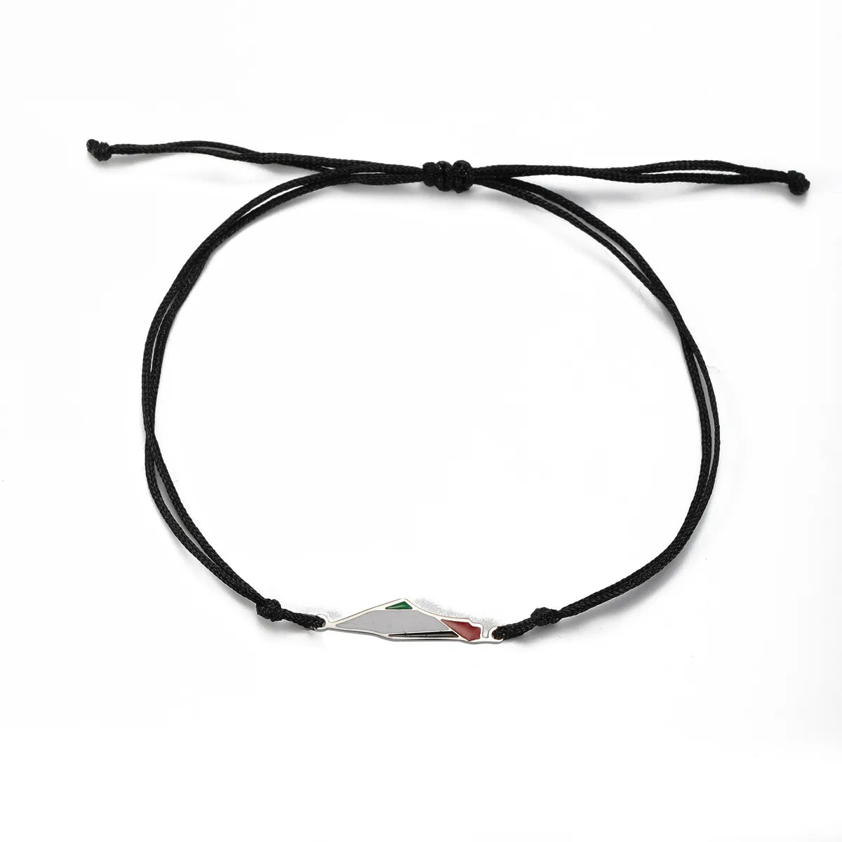 Casual Simple Style Map Wax Rope Titanium Steel Enamel Unisex Bracelets