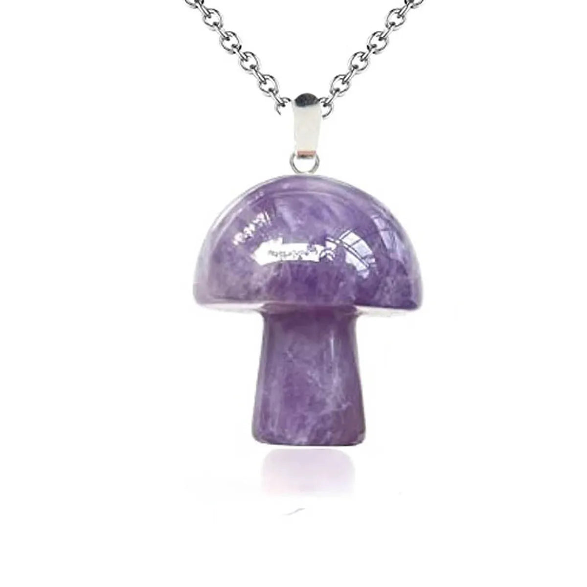 Casual Simple Style Mushroom Crystal Leather Rope Wholesale Charms Pendant Necklace