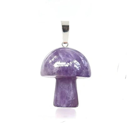 Casual Simple Style Mushroom Crystal Leather Rope Wholesale Charms Pendant Necklace