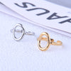 Casual Simple Style Oval Stainless Steel Plating 18k Gold Plated Open Rings