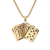 Casual Simple Style Poker 304 Stainless Steel Plating Women'S