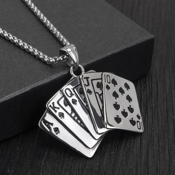 Casual Simple Style Poker 304 Stainless Steel Plating Women'S