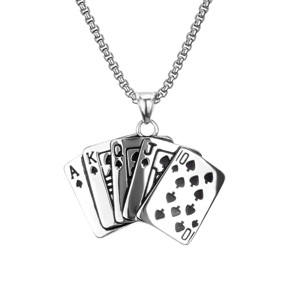 Casual Simple Style Poker 304 Stainless Steel Plating Women'S