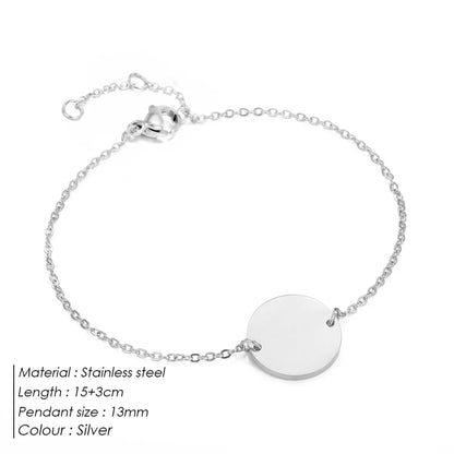 Casual Simple Style Round 304 Stainless Steel 14K Gold Plated Bracelets In Bulk