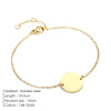 Casual Simple Style Round 304 Stainless Steel 14K Gold Plated Bracelets In Bulk