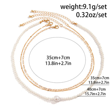 Casual Simple Style Round Imitation Pearl Copper Wholesale Necklace