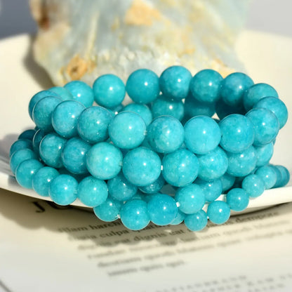 Casual Simple Style Round Natural Stone Beaded Handmade Bracelets