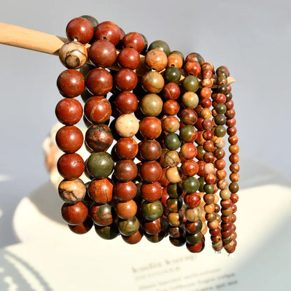 Casual Simple Style Round Natural Stone Beaded Handmade Bracelets